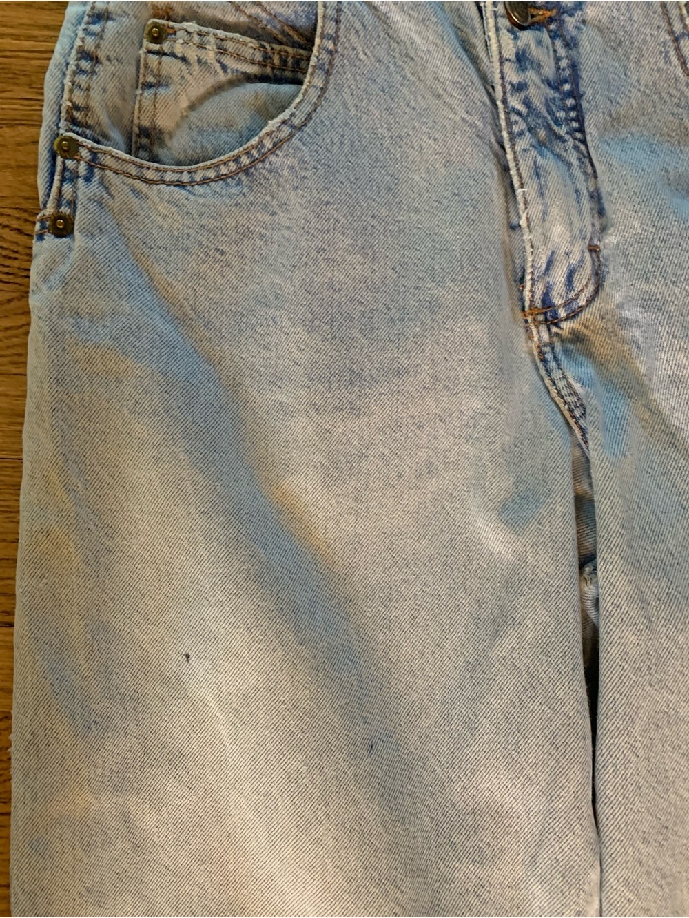 Vtg 90s Zena High Waisted Thrashed Mom Jeans Made in USA Sz 10 Fits 27 28 - Picture 7 of 16